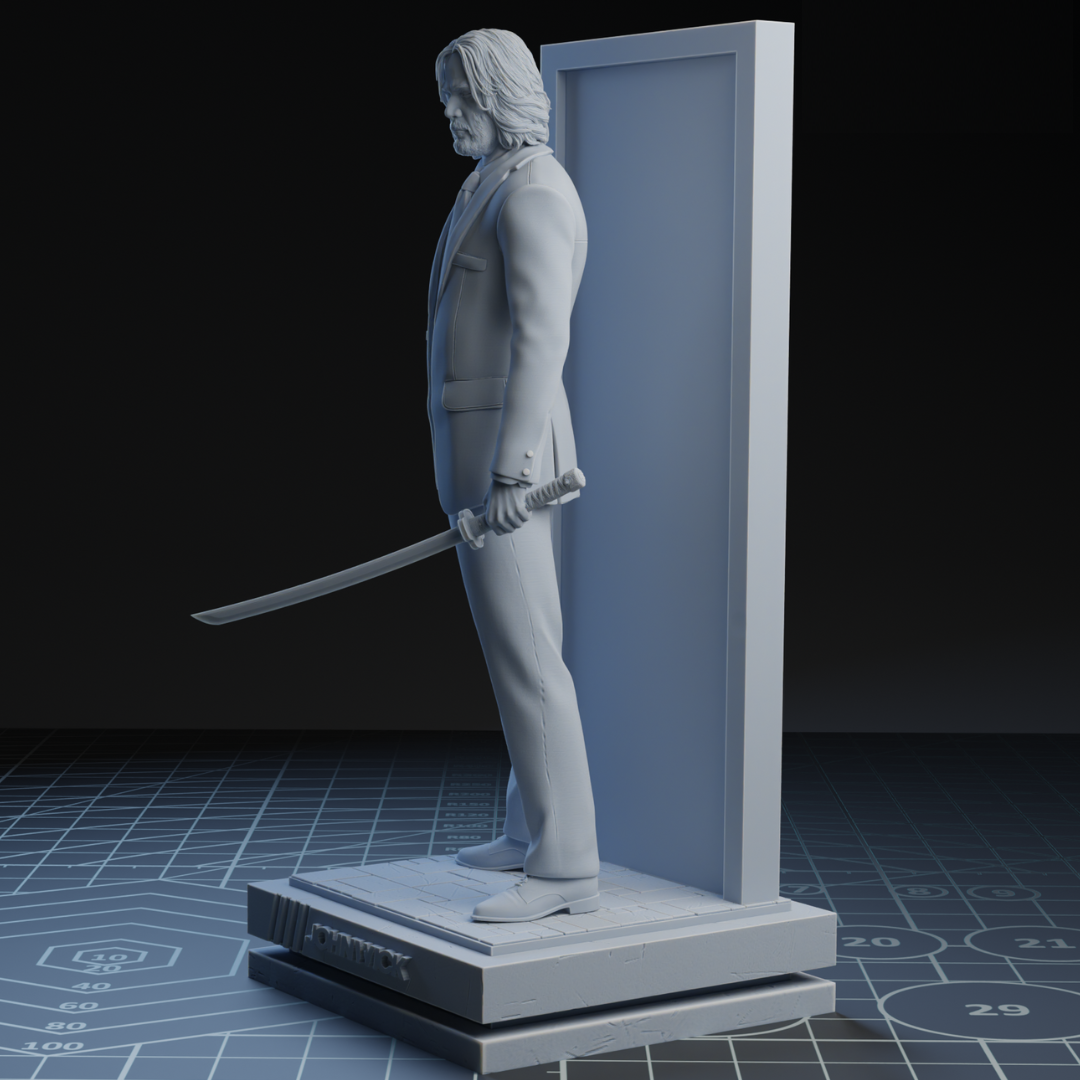 John Wick STL File 3D Printing Digital STL File Movie Character Assassin Figure 0293