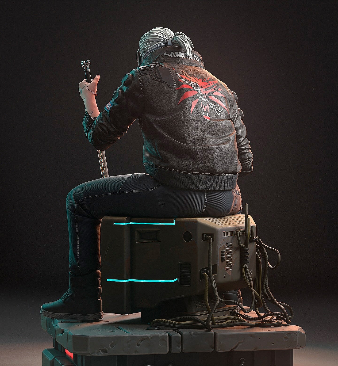 Witcher Geralt STL File 3D Printing Design Game Character Geralt STL File 0299
