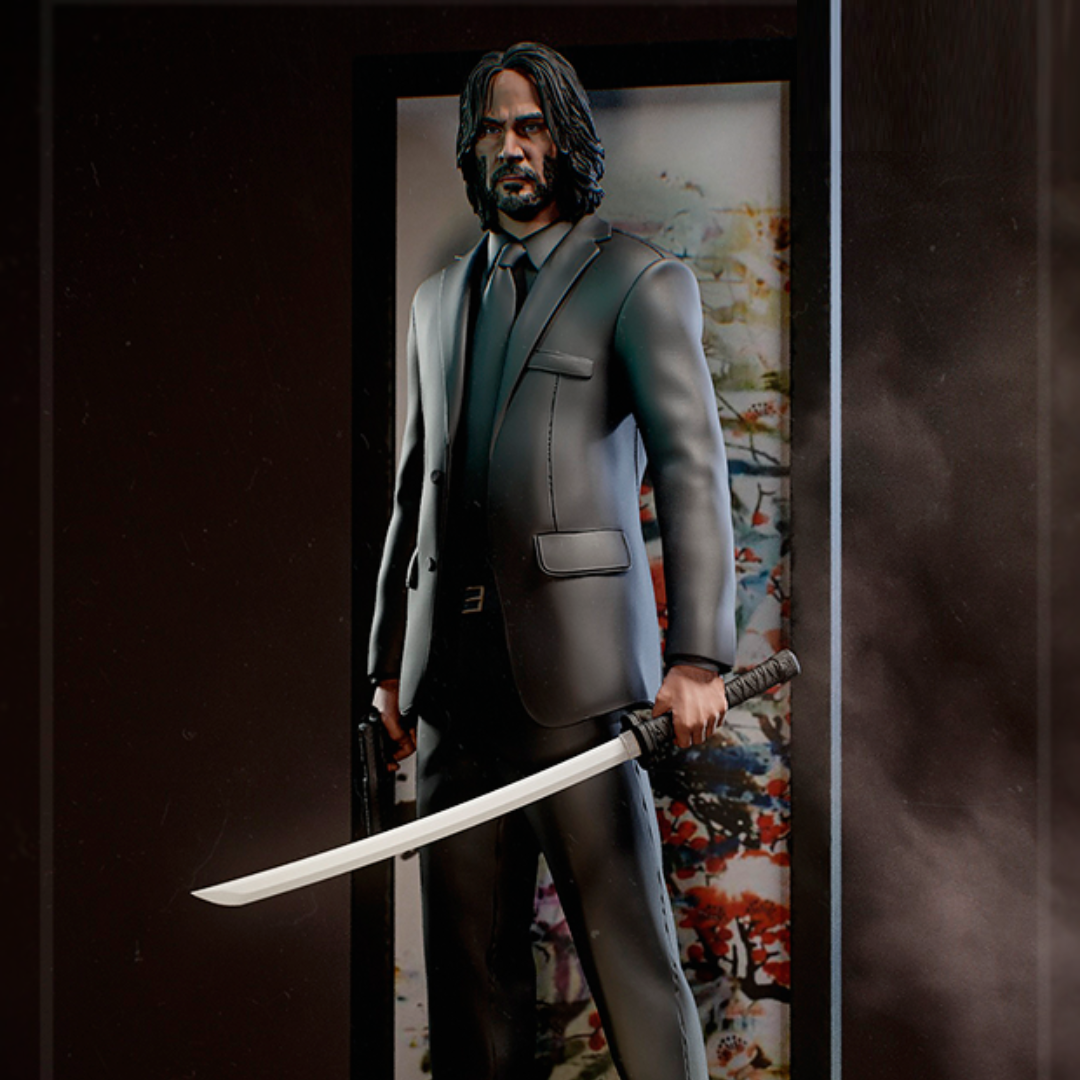 John Wick STL File 3D Printing Digital STL File Movie Character Assassin Figure 0293