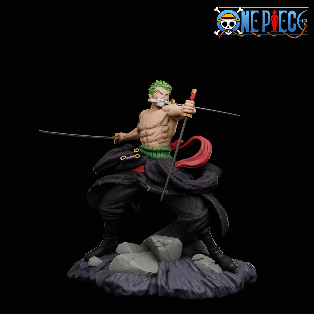 Zoro vs Mihawk STL File 3D Printing Design File Anime One Piece Character 0295
