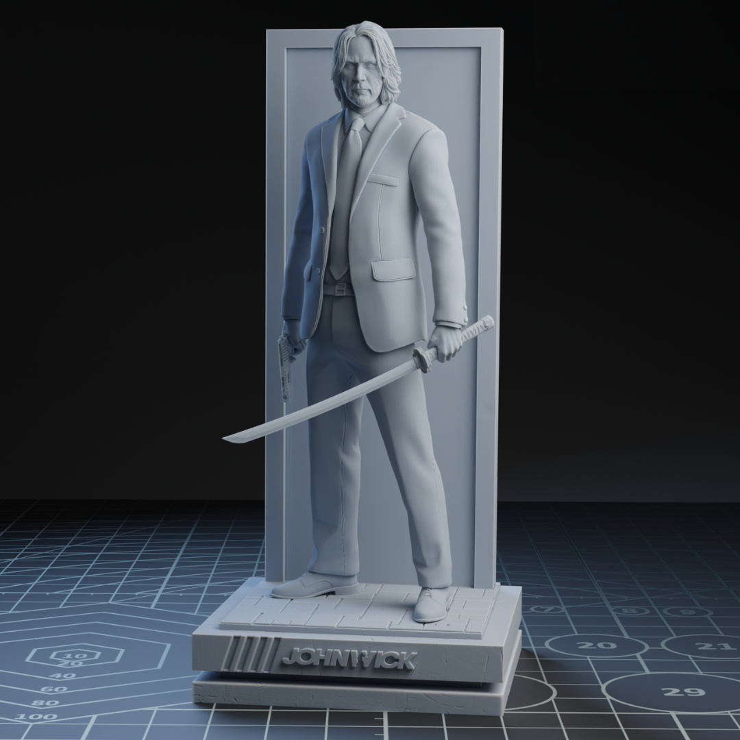 John Wick STL File 3D Printing Digital STL File Movie Character Assassin Figure 0293