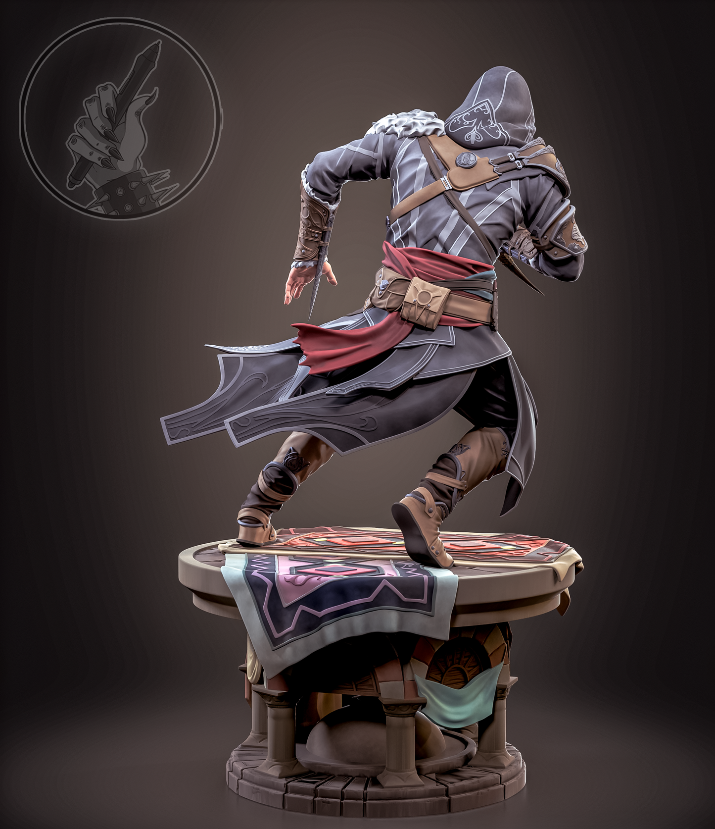 Assassin's Creed STL File 3D Printing Design Game Character Ezio STL File 0286
