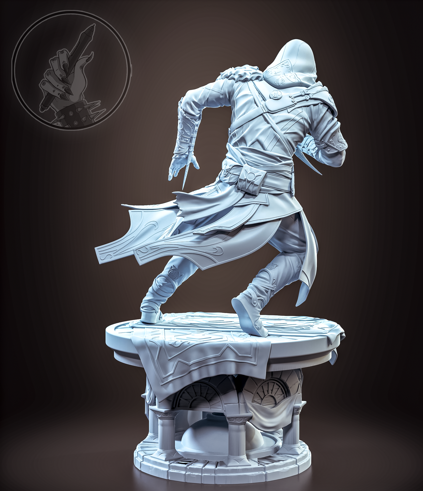 Assassin's Creed STL File 3D Printing Design Game Character Ezio STL File 0286