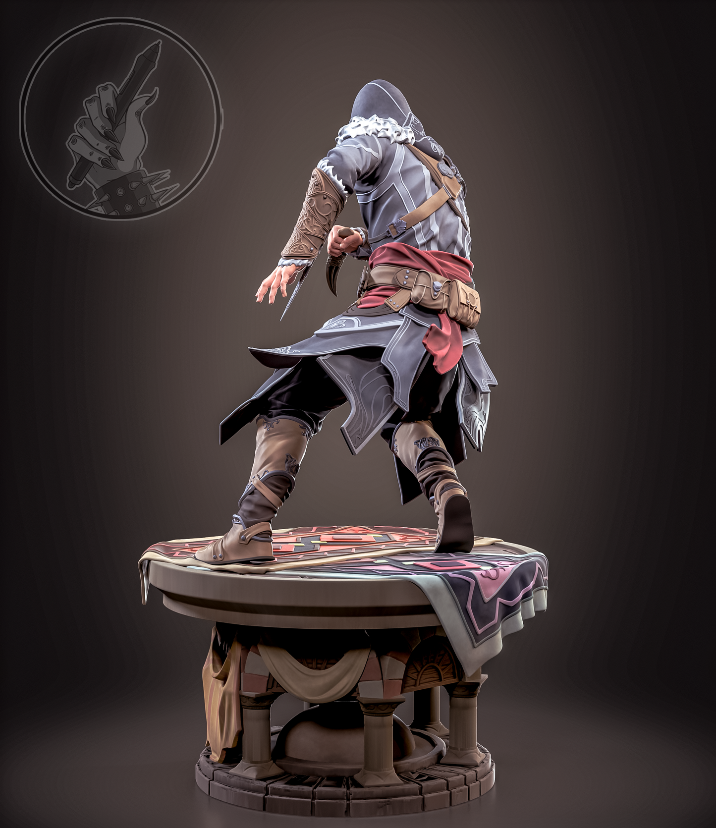 Assassin's Creed STL File 3D Printing Design Game Character Ezio STL File 0286