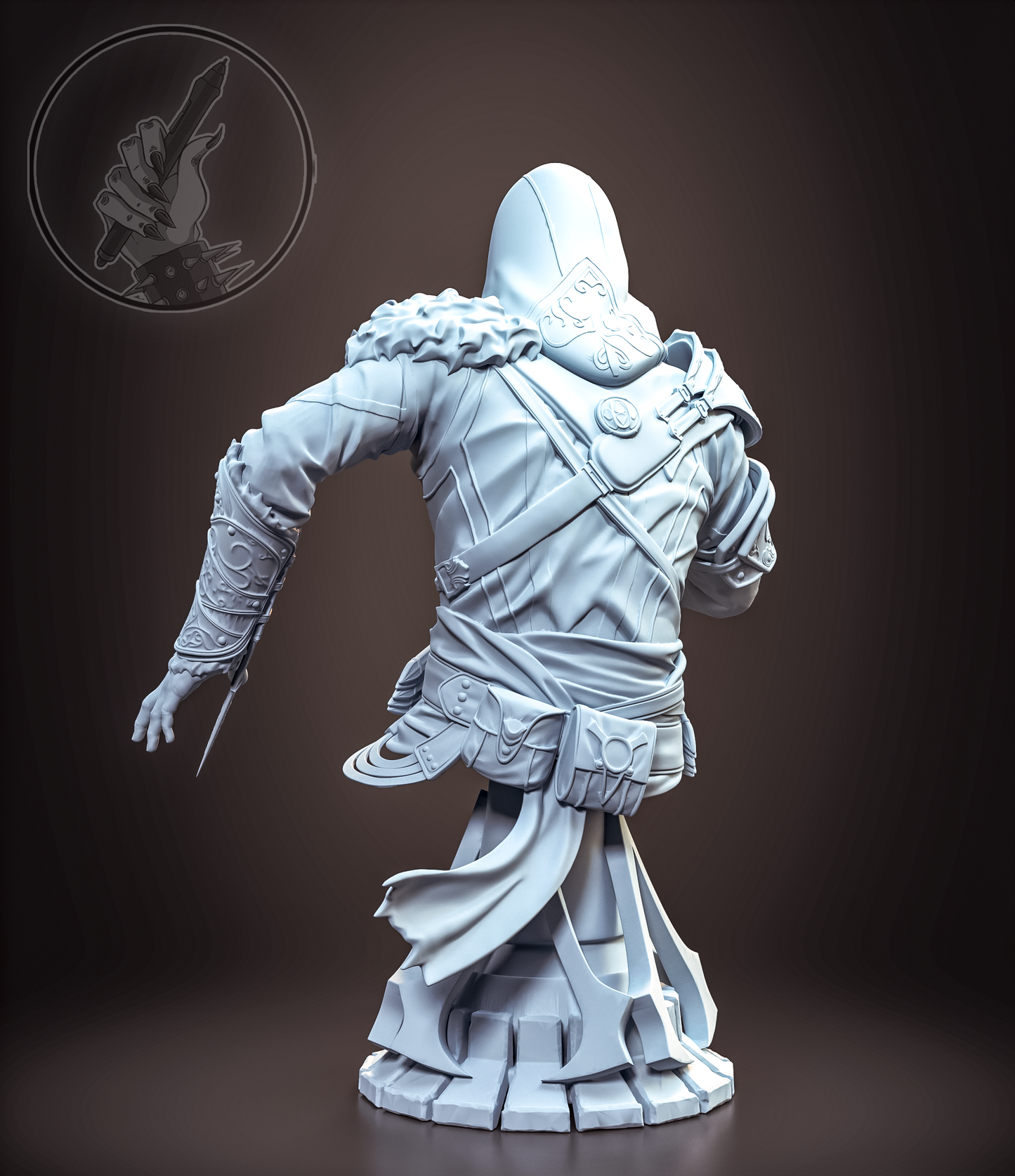 Assassin's Creed STL File 3D Printing Design Game Character Ezio STL File 0286