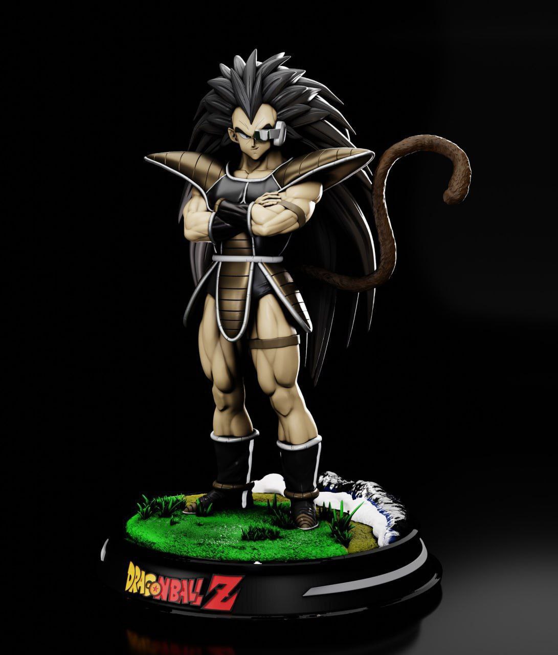 Dragon Ball Z Raditz STL File 3D Printing Digital STL File Anime Character 0246