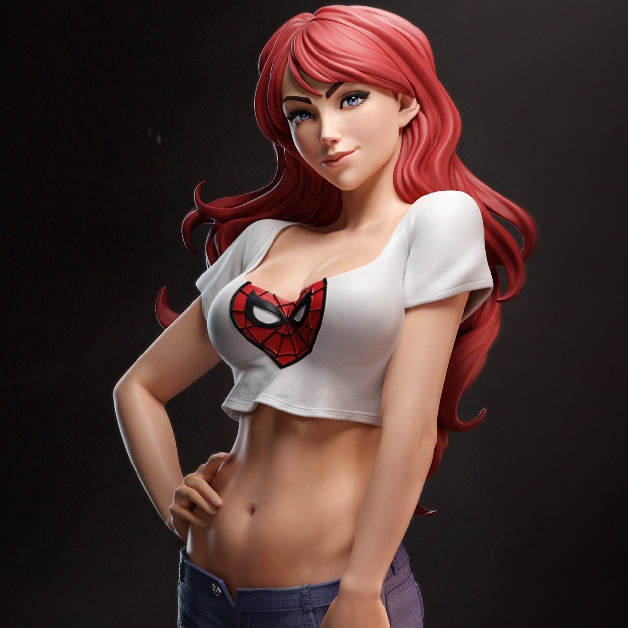 Spiderman STL Mary Jane STL File 3D Printing Design Movie Character STL File 0249