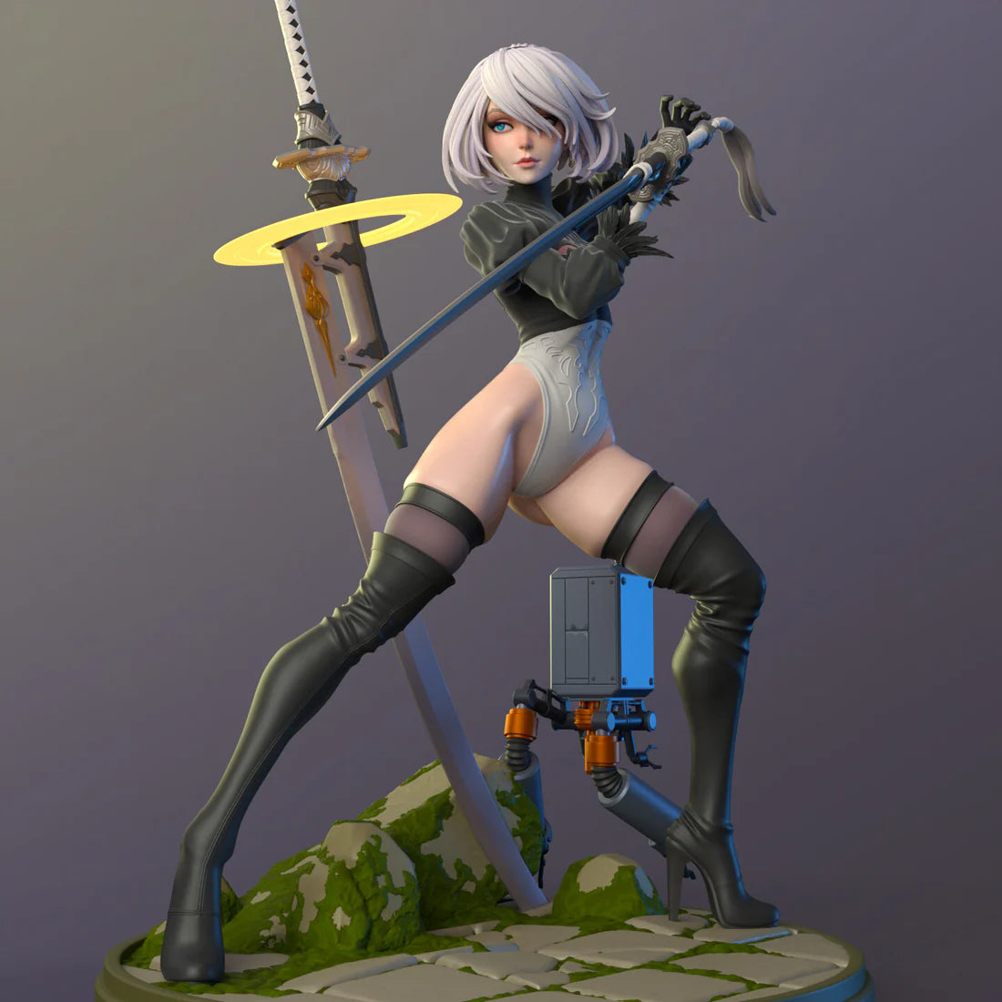 Nier: Automata STL File 3D Printing Digital STL File Game Nier 2B Girl Character 0228