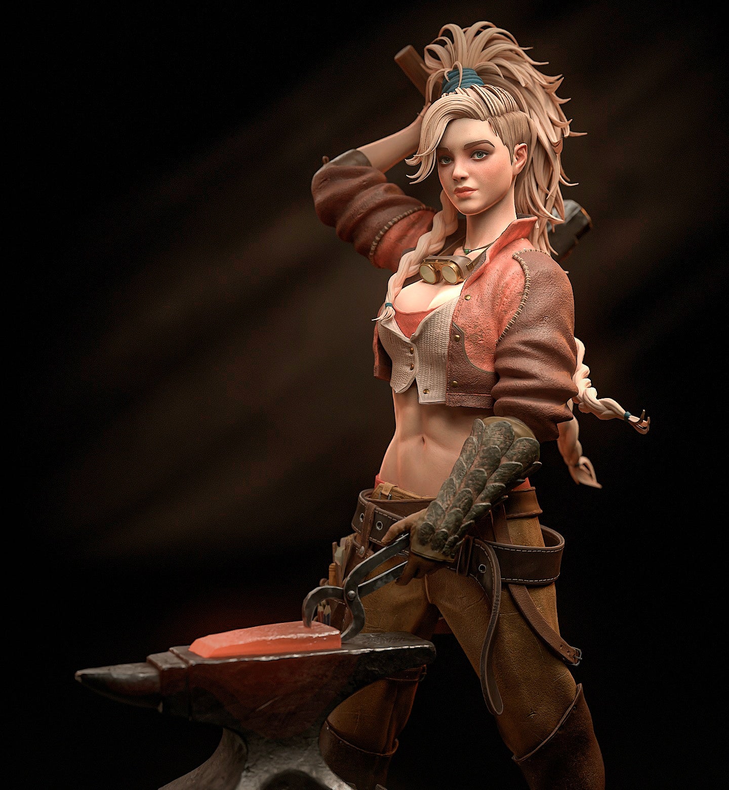 Monster Hunter Gemma  STL File 3D Printing Digital STL File Girl Game Characters Figure 0276