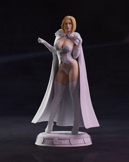 X-Men STL File Emma Frost 3D Printing Design File Movie Characters Girl Figure 0110