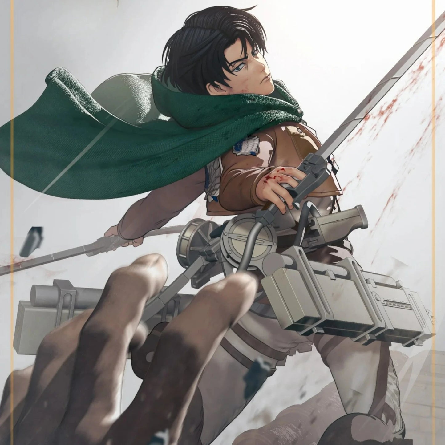 Attack On Titan Character Levi STL File 3D Printing Digital STL File Anime Character 0234