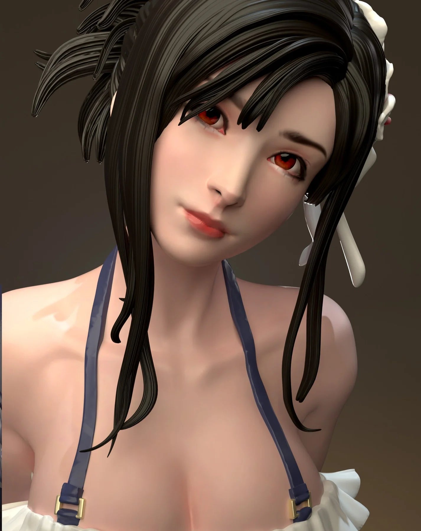 Final Fantasy Character Tifa STL File 3D Printing Digital STL Design Game Character 0247