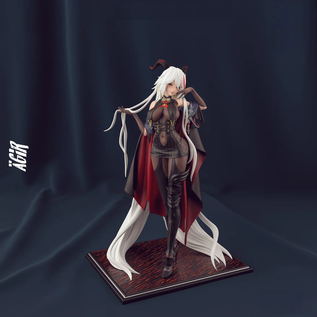 Agir Azur Lane STL File 3D Printing Design Game Character Agir STL File 0223