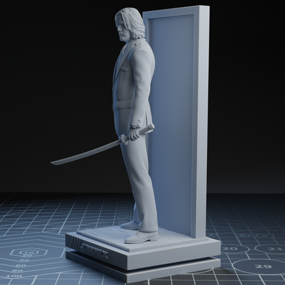 John Wick STL File 3D Printing Digital STL File Movie Character Assassin Figure 0293