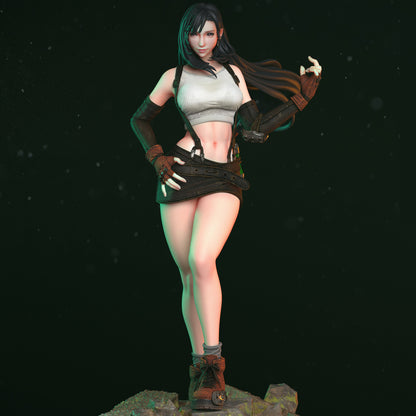 Final Fantasy Character Tifa STL File 3D Printing Digital STL Design Game Character 0191