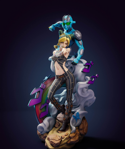 Kujo Jolyne STL File 3D Printing Design File Anime Character JoJo STL 0215