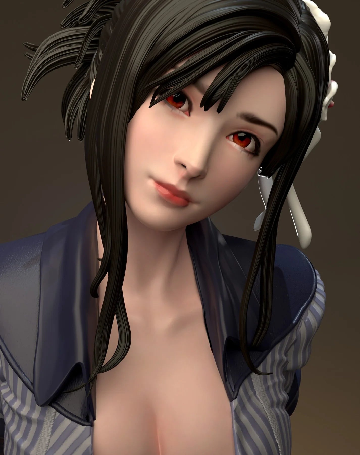 Final Fantasy Character Tifa STL File 3D Printing Digital STL Design Game Character 0247