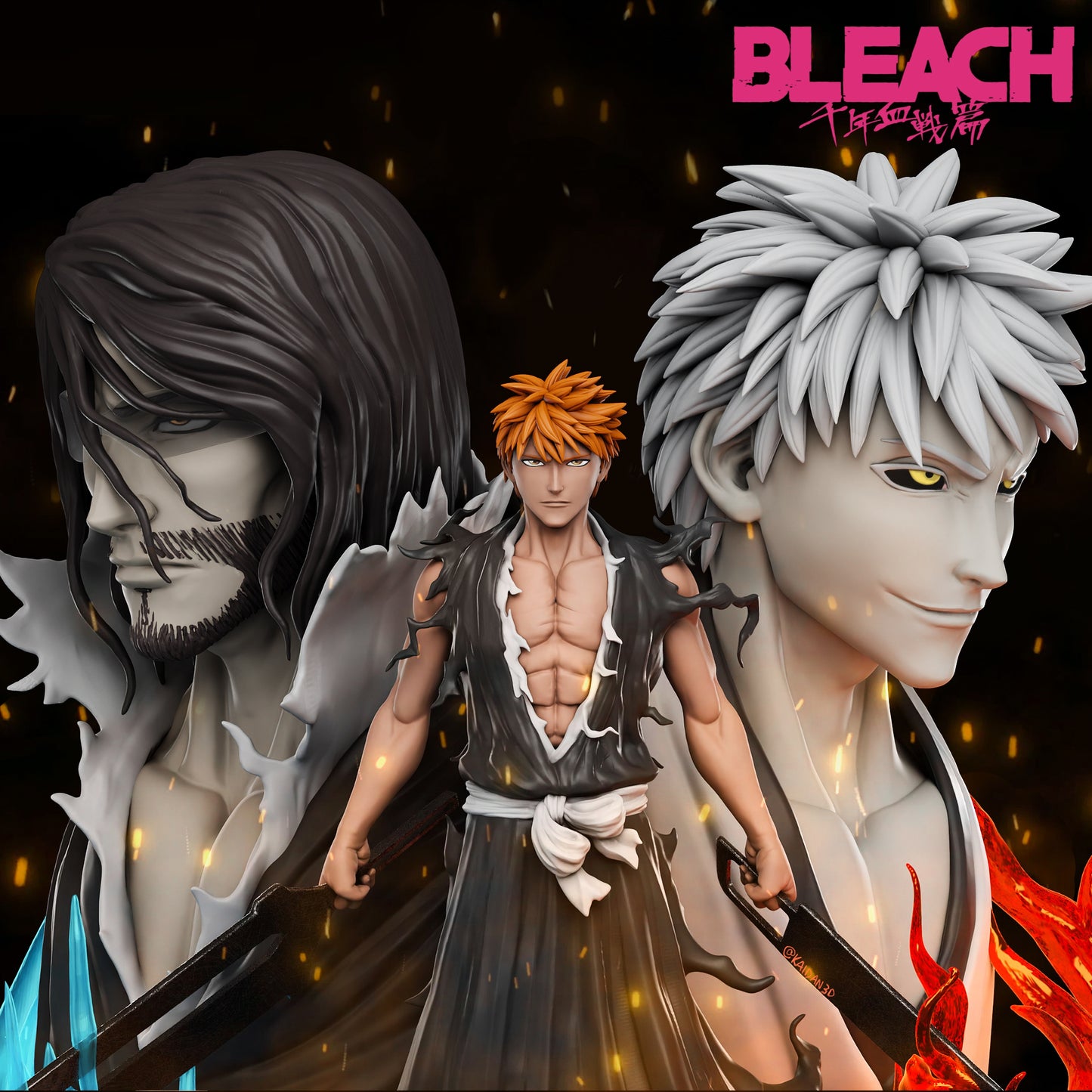 Ichigo Kurosaki STL File 3D Printing Design File Anime Bleach Character 0212