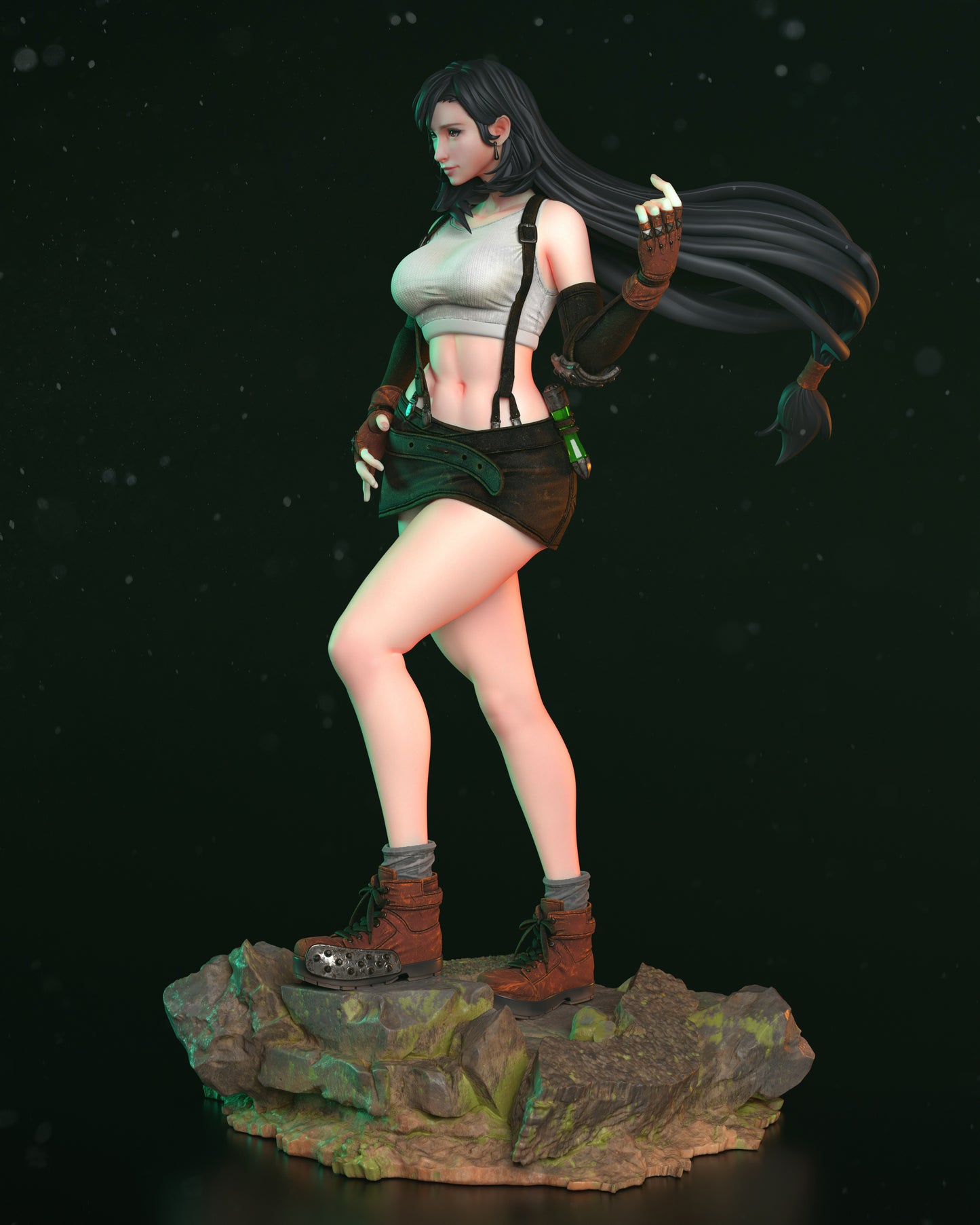 Final Fantasy Character Tifa STL File 3D Printing Digital STL Design Game Character 0191