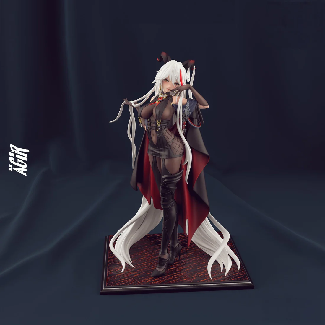 Agir Azur Lane STL File 3D Printing Design Game Character Agir STL File 0223