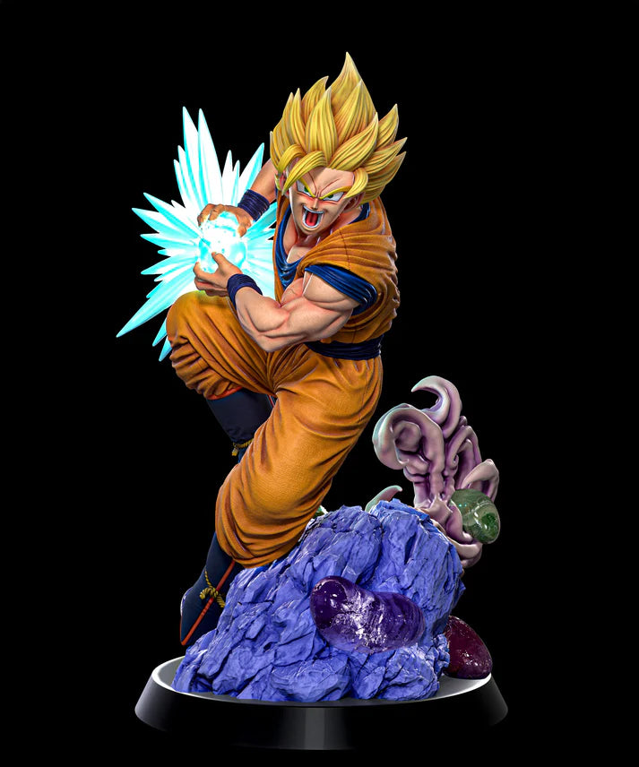 Dragon Ball Z Goku STL File 3D Printing Digital STL File Anime Character 0235