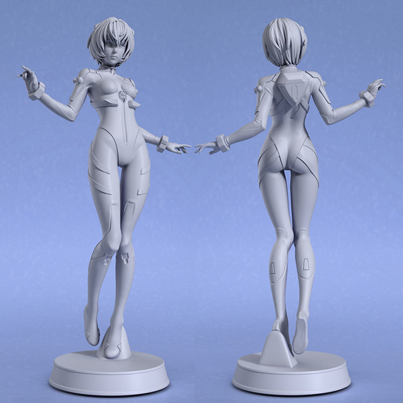 EVA Anime STL Character Rei Ayanami STL File 3D Printing Digital STL Design Anime Character 0140