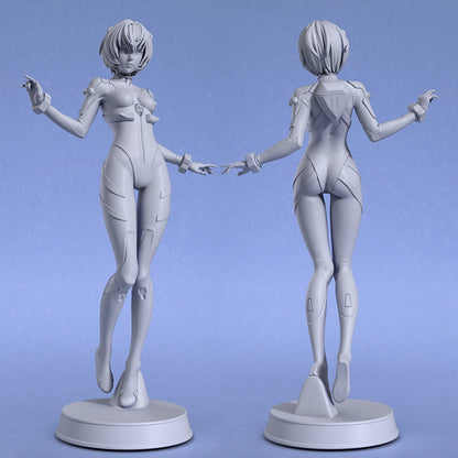 EVA Anime STL Personaje Rei Ayanami STL Archivo Impresión 3D Digital STL Diseño Anime Personaje 0140