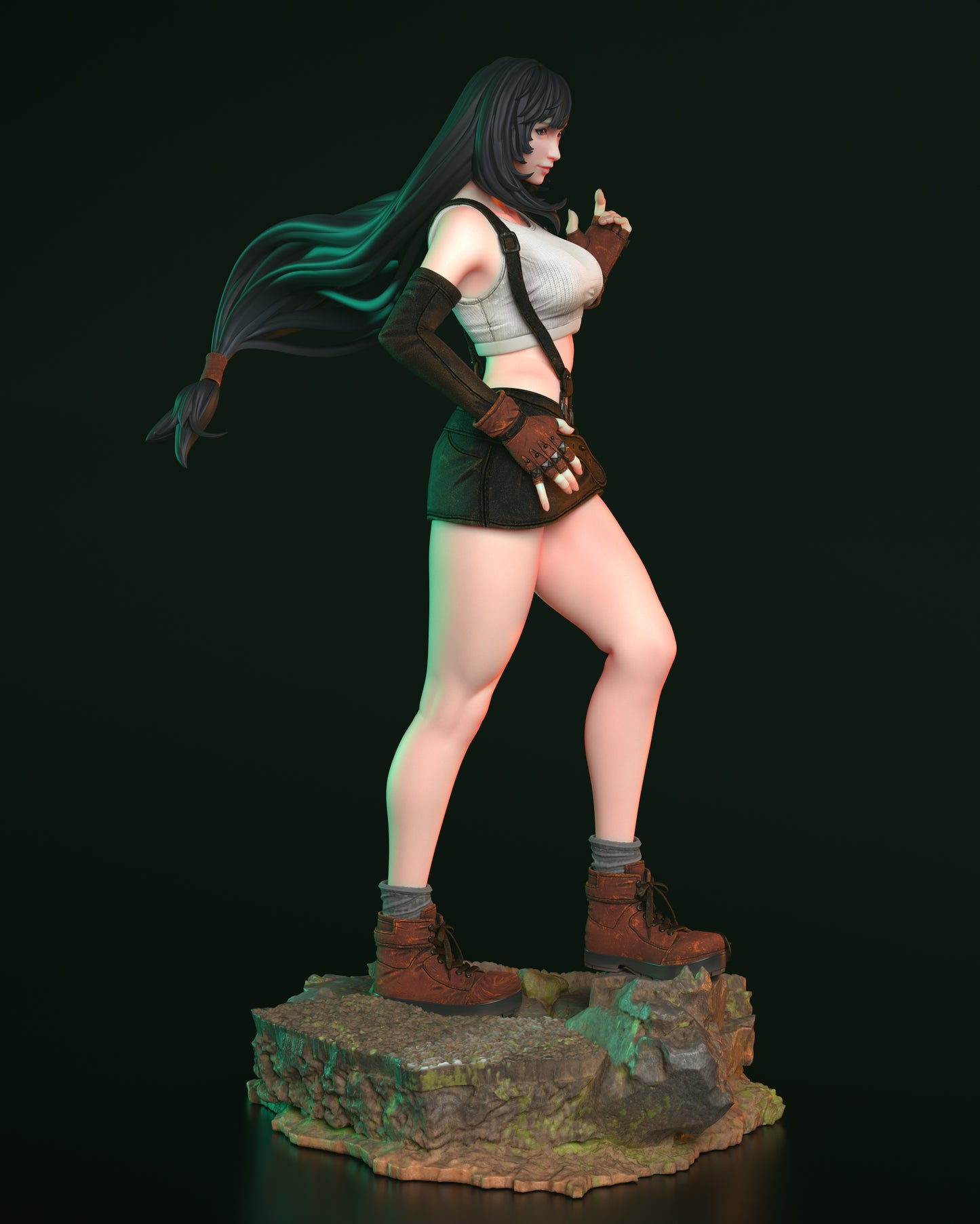 Final Fantasy Character Tifa STL File 3D Printing Digital STL Design Game Character 0191