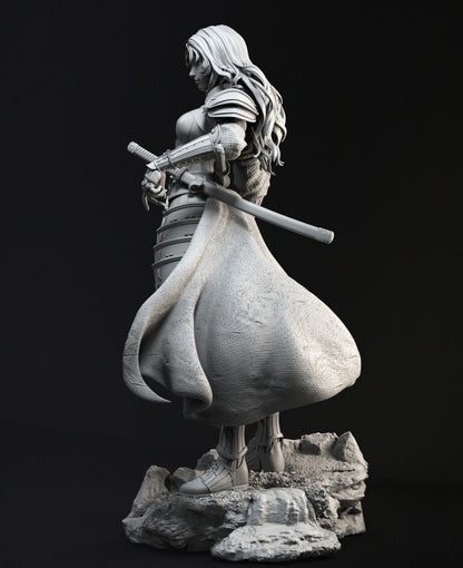 Wonder Woman Samurai STL File 3D Printing Digital STL File Anime Female Samurai Character 0124