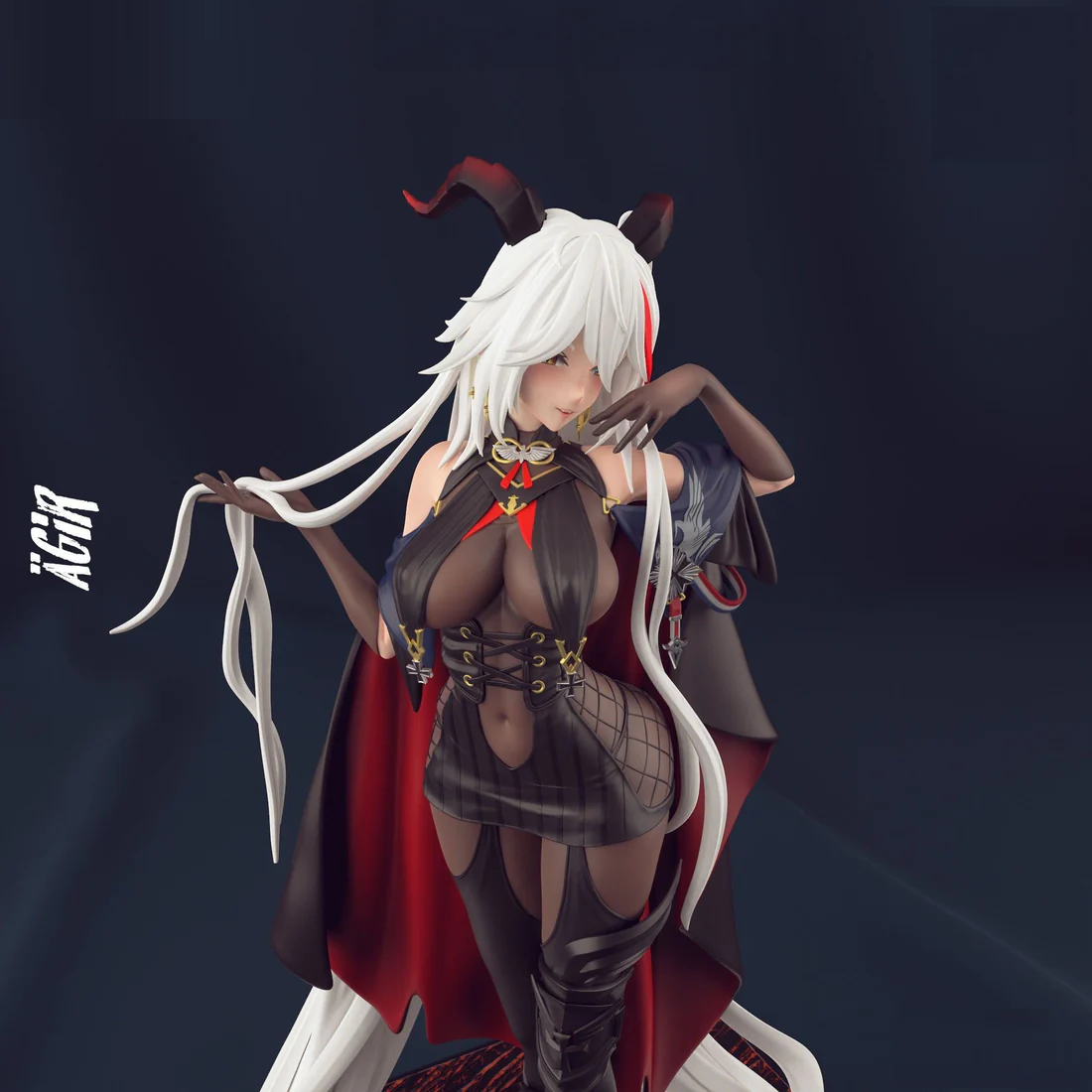 Agir Azur Lane STL File 3D Printing Design Game Character Agir STL File 0223