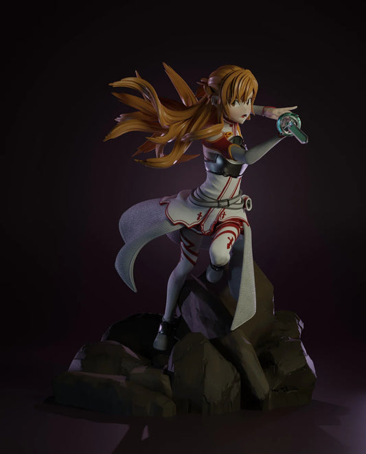 SAO Asuna STL File 3D Printing Design File Anime Sword Art Online Character 0180