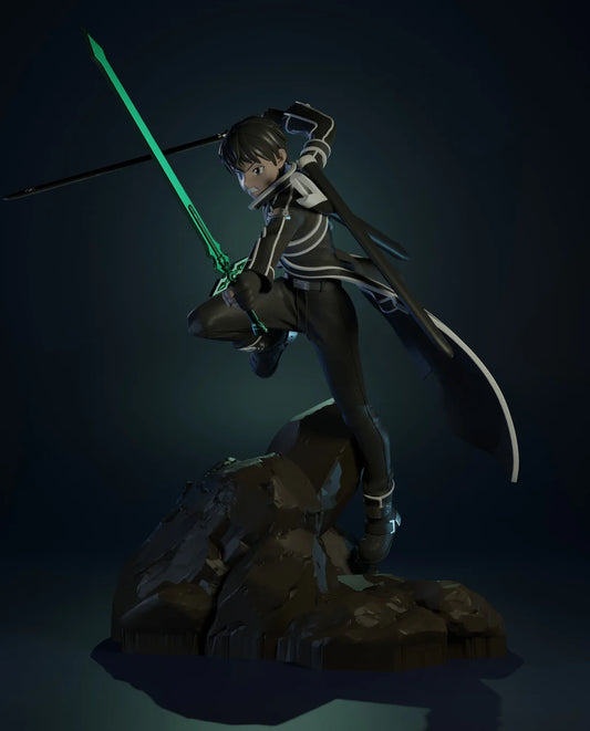 SAO Kirito STL File 3D Printing Design File Anime Sword Art Online Character 0181