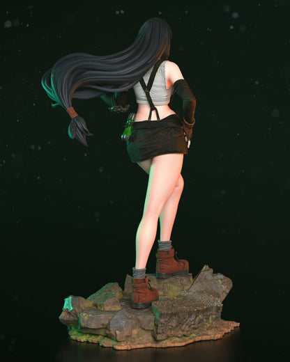 Final Fantasy Character Tifa STL File 3D Printing Digital STL Design Game Character 0191