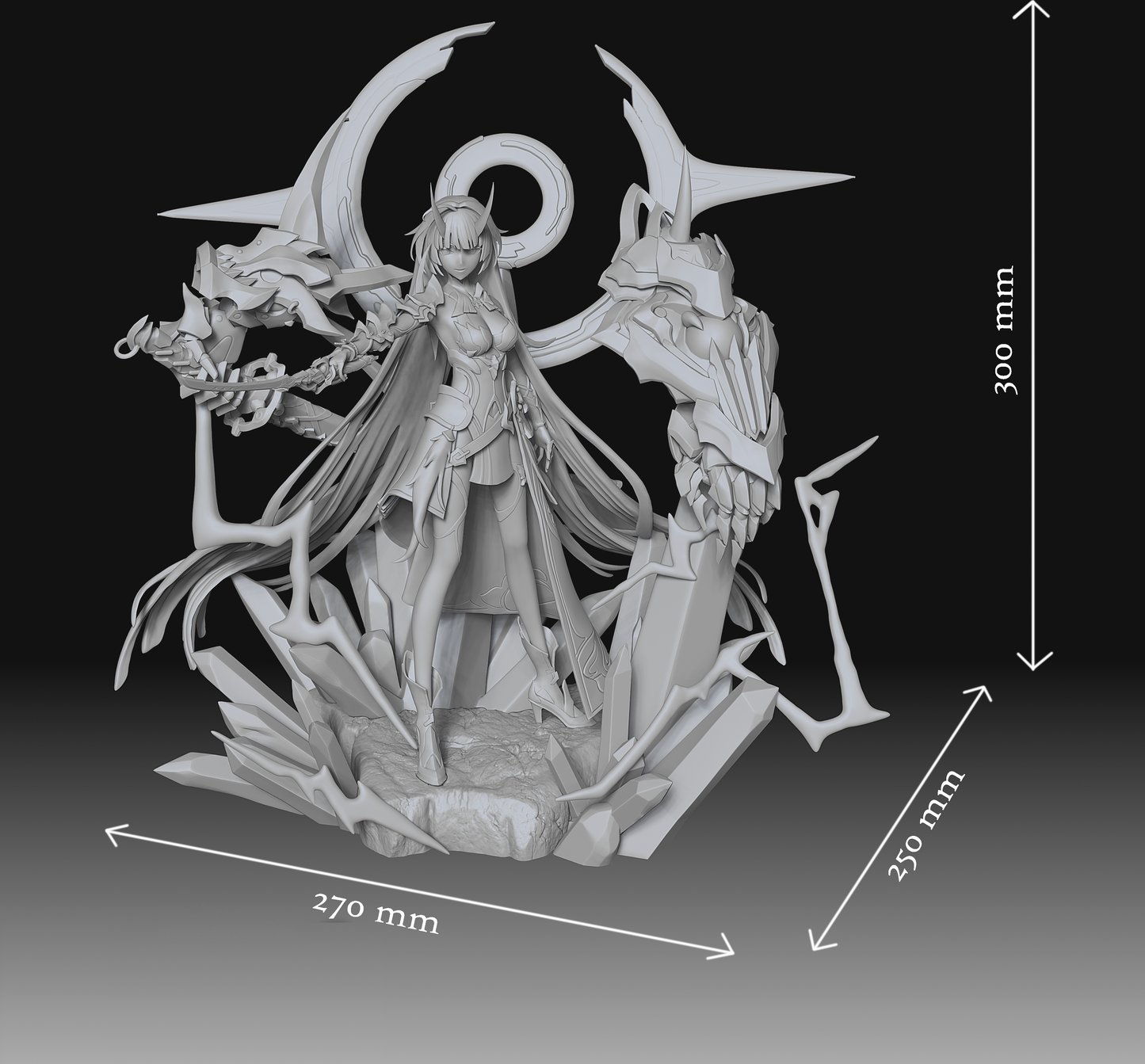 Herrscher of Thunder STL File 3D Printing Design Game Character Honkai Star Rail STL File 0298