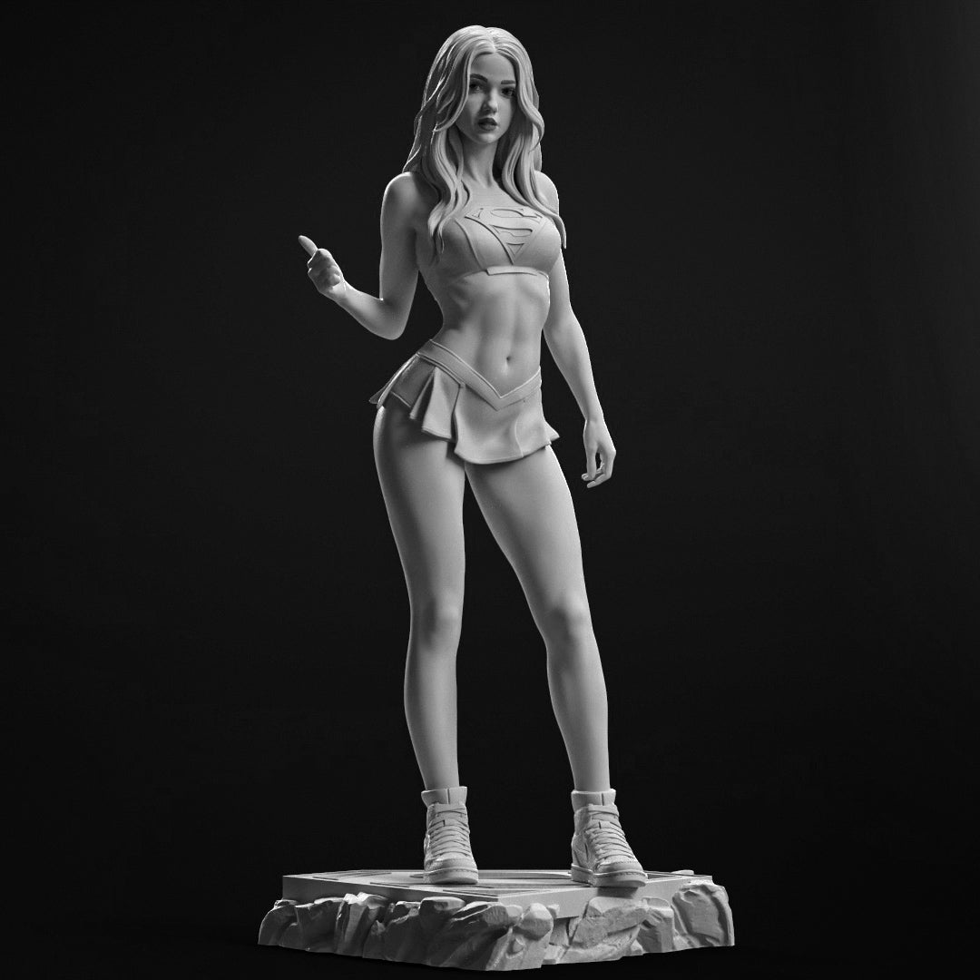 Super Girl STL File 3D Digital Printing STL File Movie Characters DC Girl Figure 0129