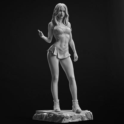 Super Girl STL File 3D Digital Printing STL File Movie Characters DC Girl Figure 0129