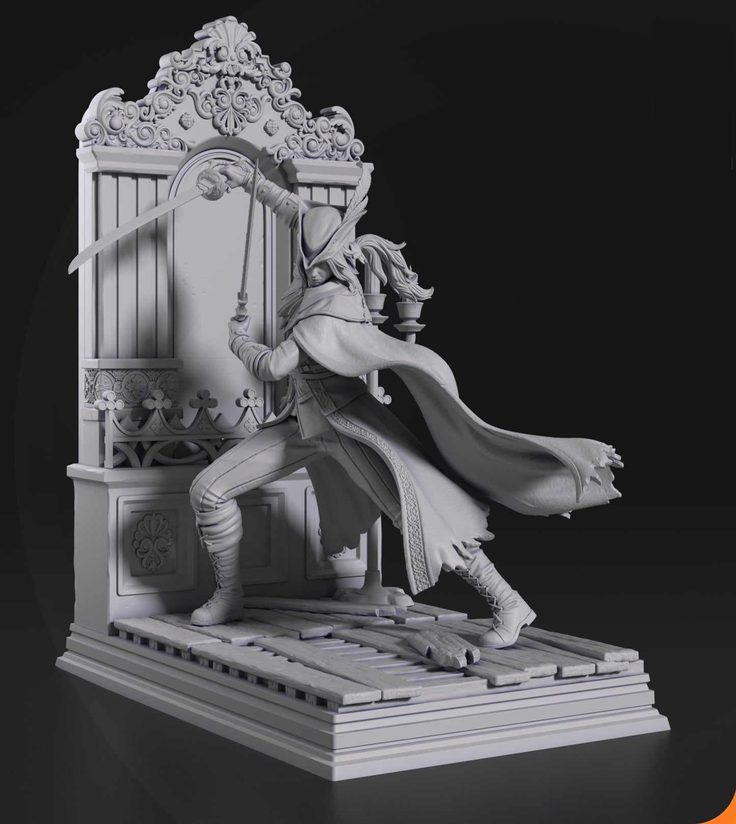 Lady Maria STL Bloodborne STL Archivo 3D Impresión Digital Juego Figura STL Archivo 0138