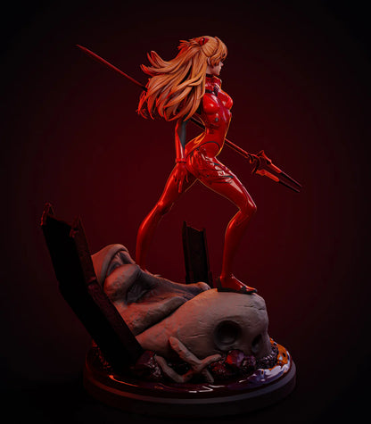 Asuka Langley Soryu STL File 3D Printing Design File Anime Character Neon Genesis Evangelion STL 0217