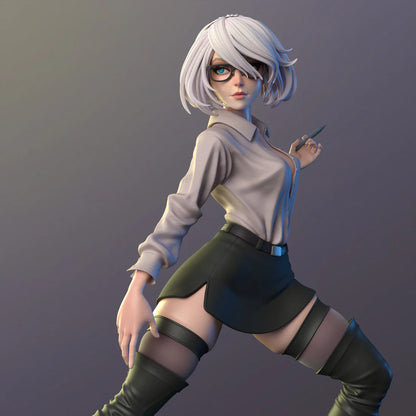 Nier: Automata STL File 3D Printing Digital STL File Game Nier 2B Girl Character 0228