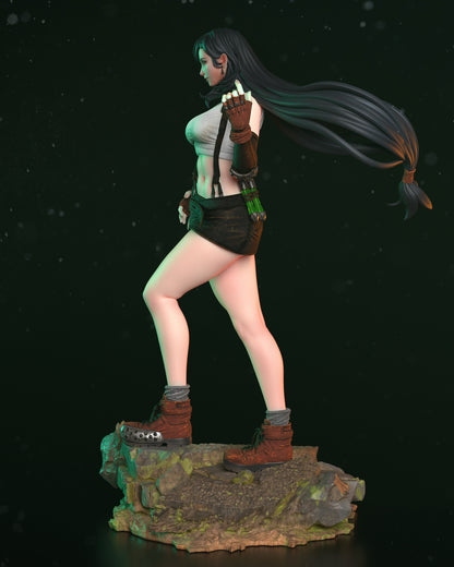 Final Fantasy Character Tifa STL File 3D Printing Digital STL Design Game Character 0191