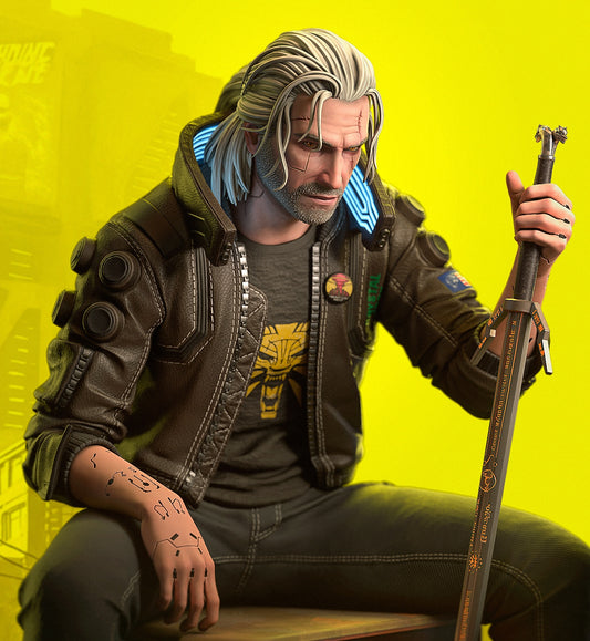 Witcher Geralt STL File 3D Printing Design Game Character Geralt STL File 0299