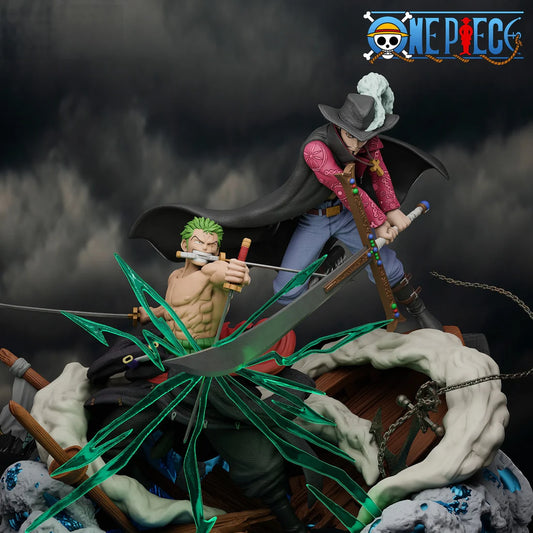 Zoro vs Mihawk STL File 3D Printing Design File Anime One Piece Character 0295