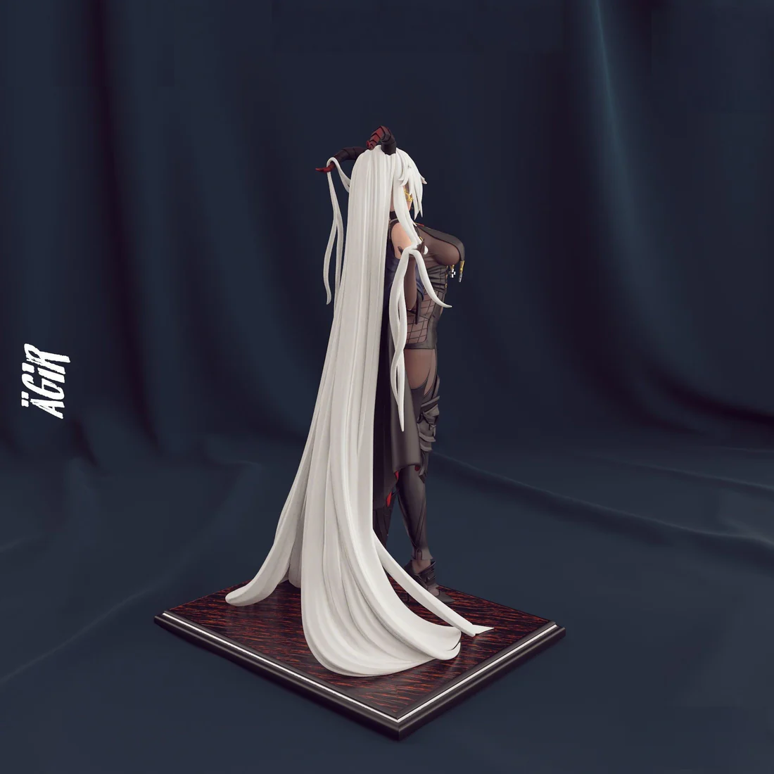 Agir Azur Lane STL File 3D Printing Design Game Character Agir STL File 0223