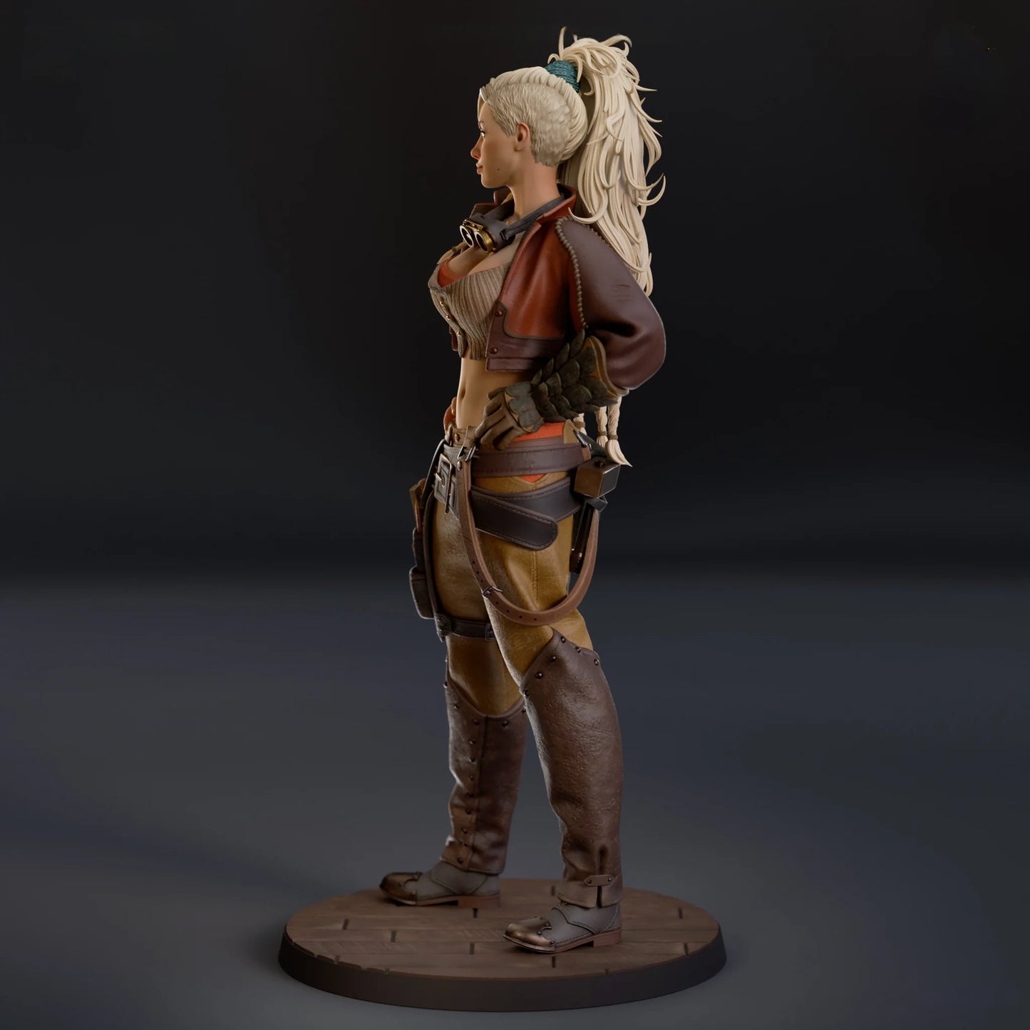 Monster Hunter Gemma  STL File 3D Printing Digital STL File Girl Game Characters Female Figure 0206