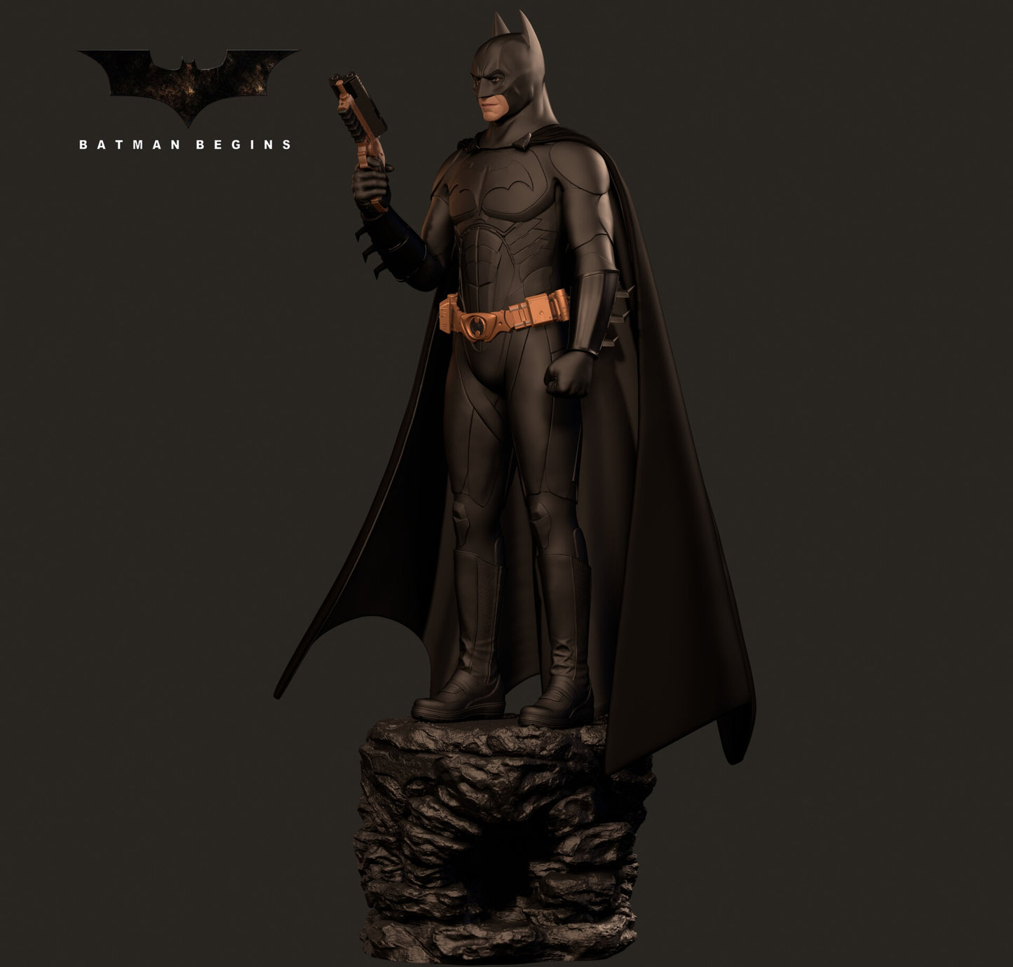 Batman Begins DC Movie Character STL File 3D Printing Digital Movie Figure STL File S055