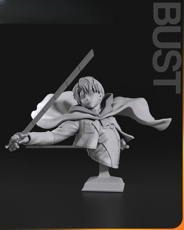 Attack On Titan Character Levi STL File 3D Printing Digital STL File Anime Character 0234