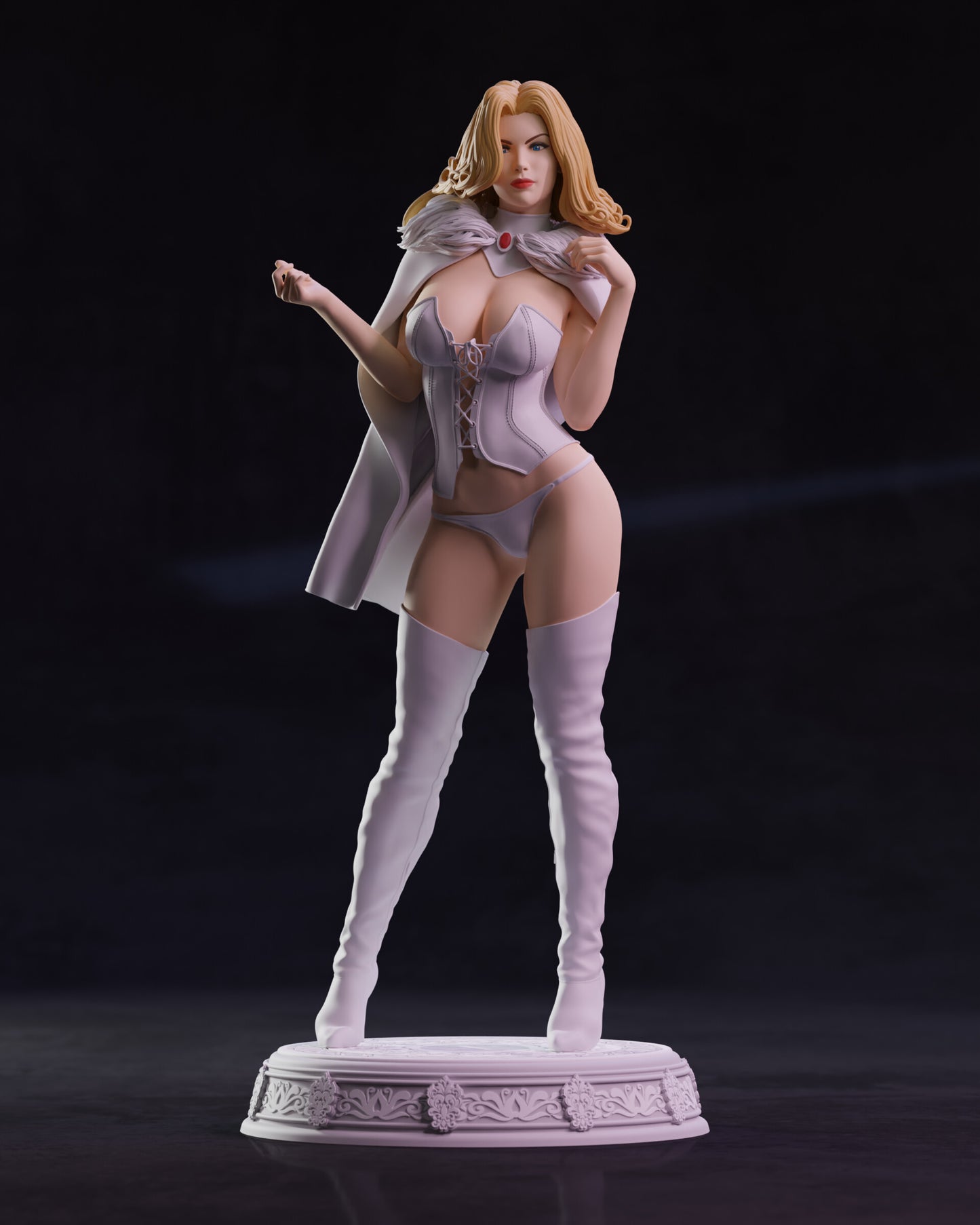 X-Men STL File Emma Frost 3D Printing Design File Movie Characters Girl Figure 0110