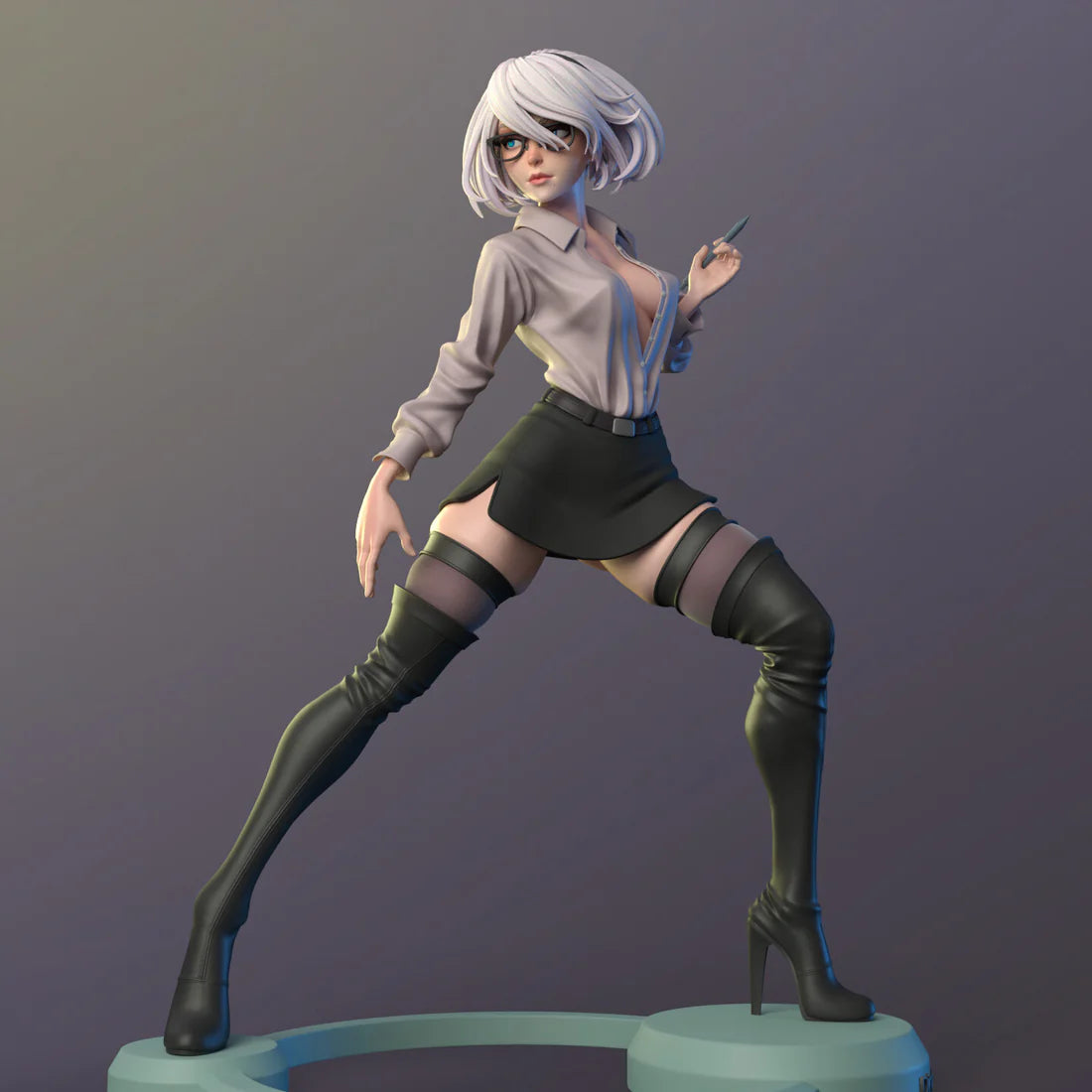 Nier: Automata STL File 3D Printing Digital STL File Game Nier 2B Girl Character 0228