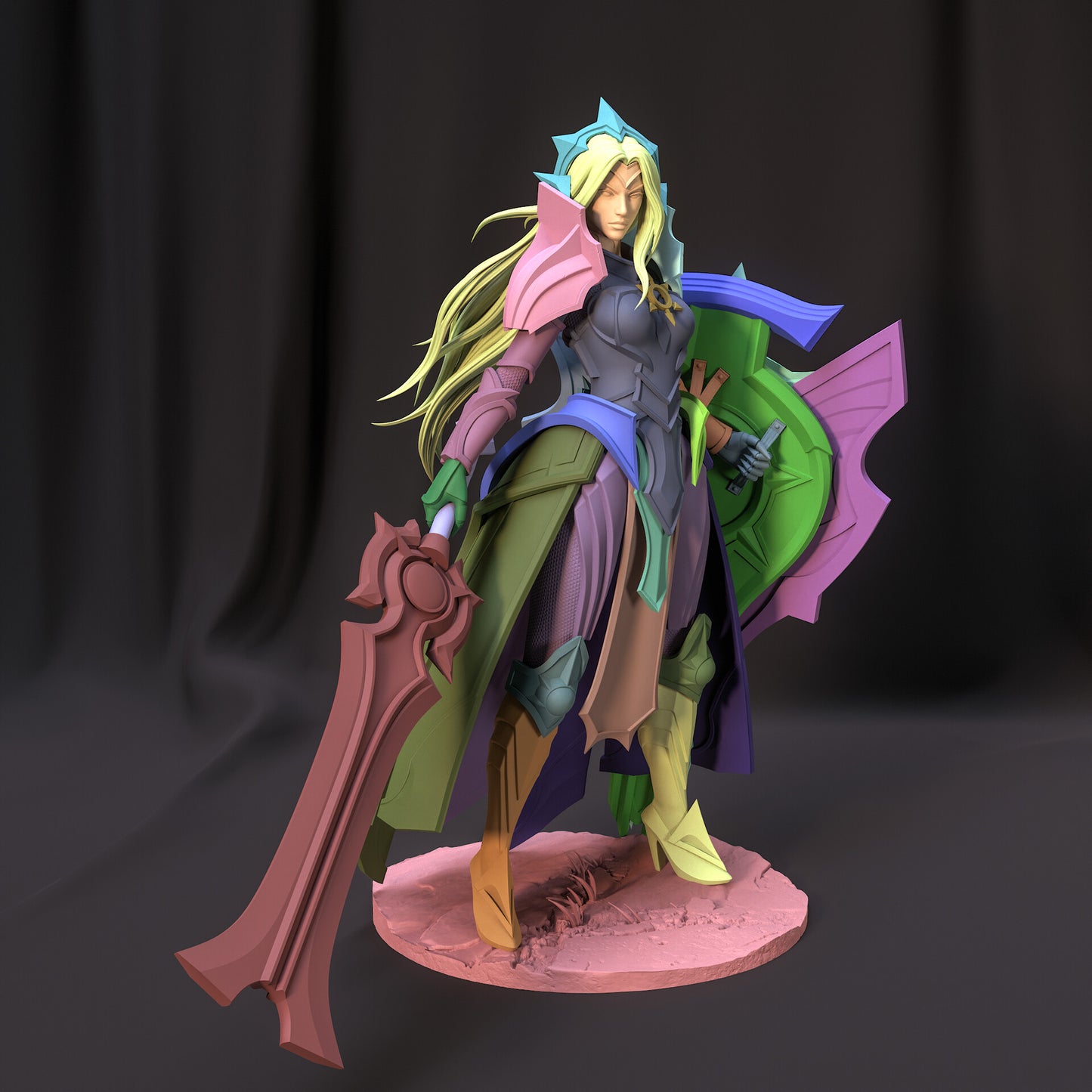League of Legends Leona STL File 3D Printing Digital STL File 0287