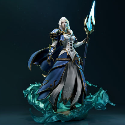 World of Warcraft STL Jaina STL File 3D Printing Digital STL Design Game Character 0151